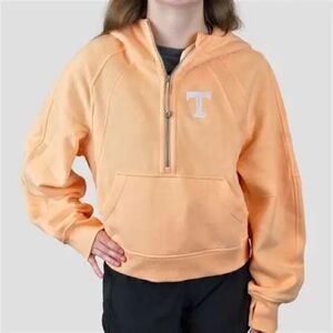 NWT SOLD OUT lululemon x TENNESSEE Peach (Light Orange) Scuba Half-Zip Hoodie